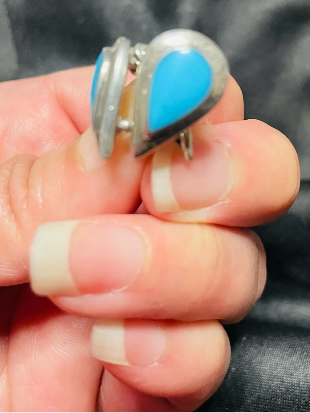 Sterling Silver Turquoise Latch Earrings